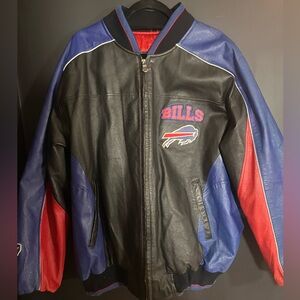 Vintage G-III Carl Banks NFL Buffalo Bills Leather Jacket XL